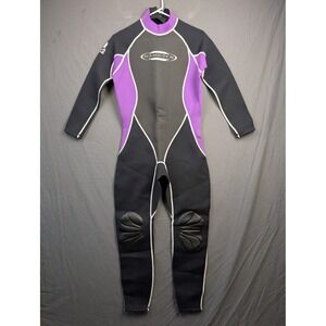 Hang‎ Ten Wetsuit Full Body Scuba Diving Surfing Suit Black Purple Large 3/2mm